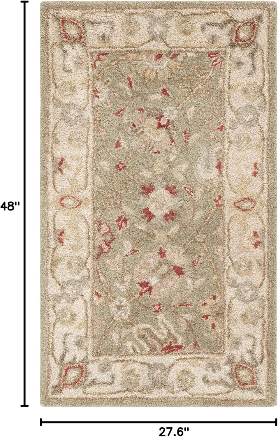 Sage Handmade Wool Tufted Reversible Accent Rug 48" x 27"