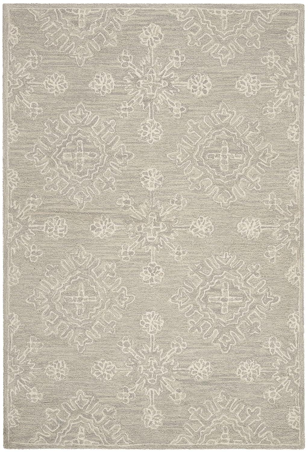 Blossom BLM950 Hand Tufted Area Rug - Light Beige - 4'x6' - Safavieh.