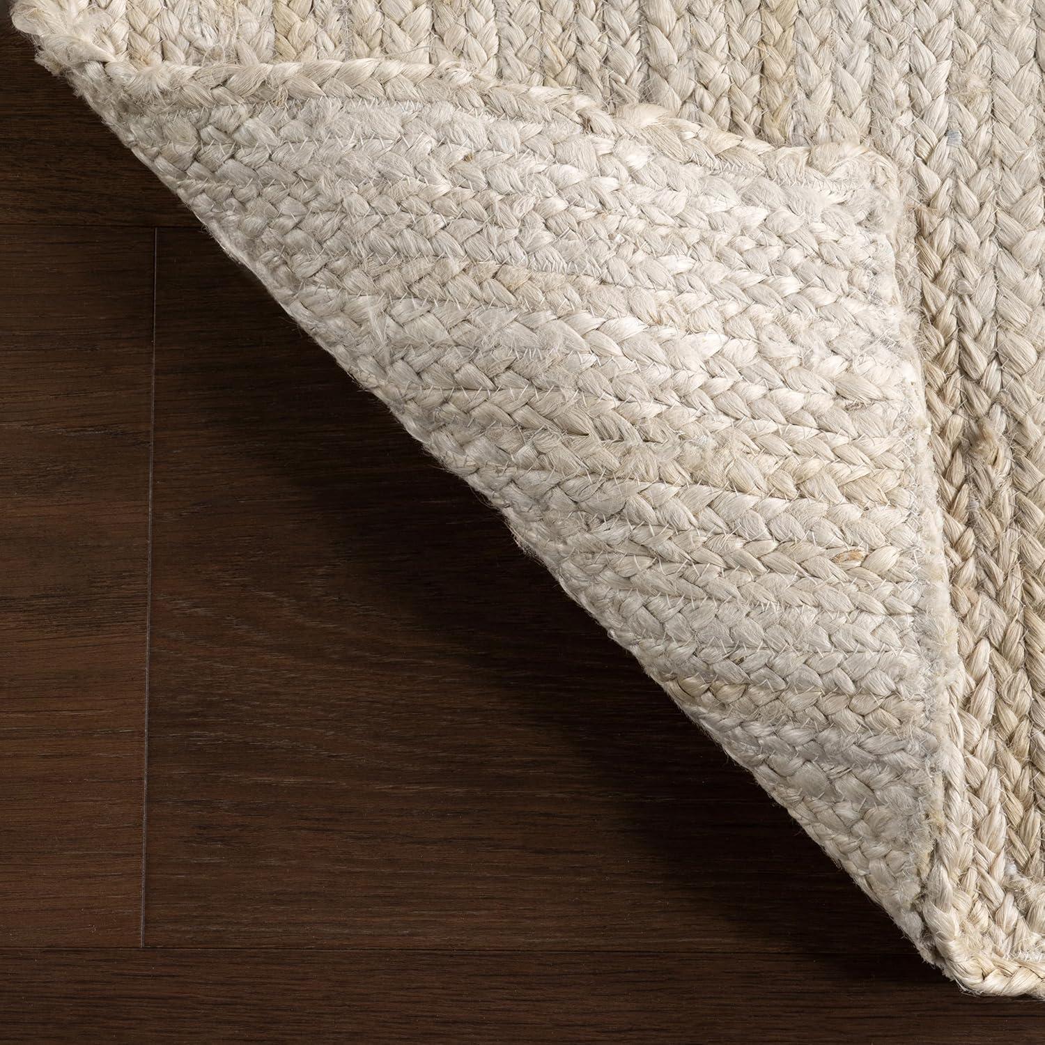 nuLOOM Rigo Hand Woven Farmhouse Jute Area Rug, 12' x 15', Off-white