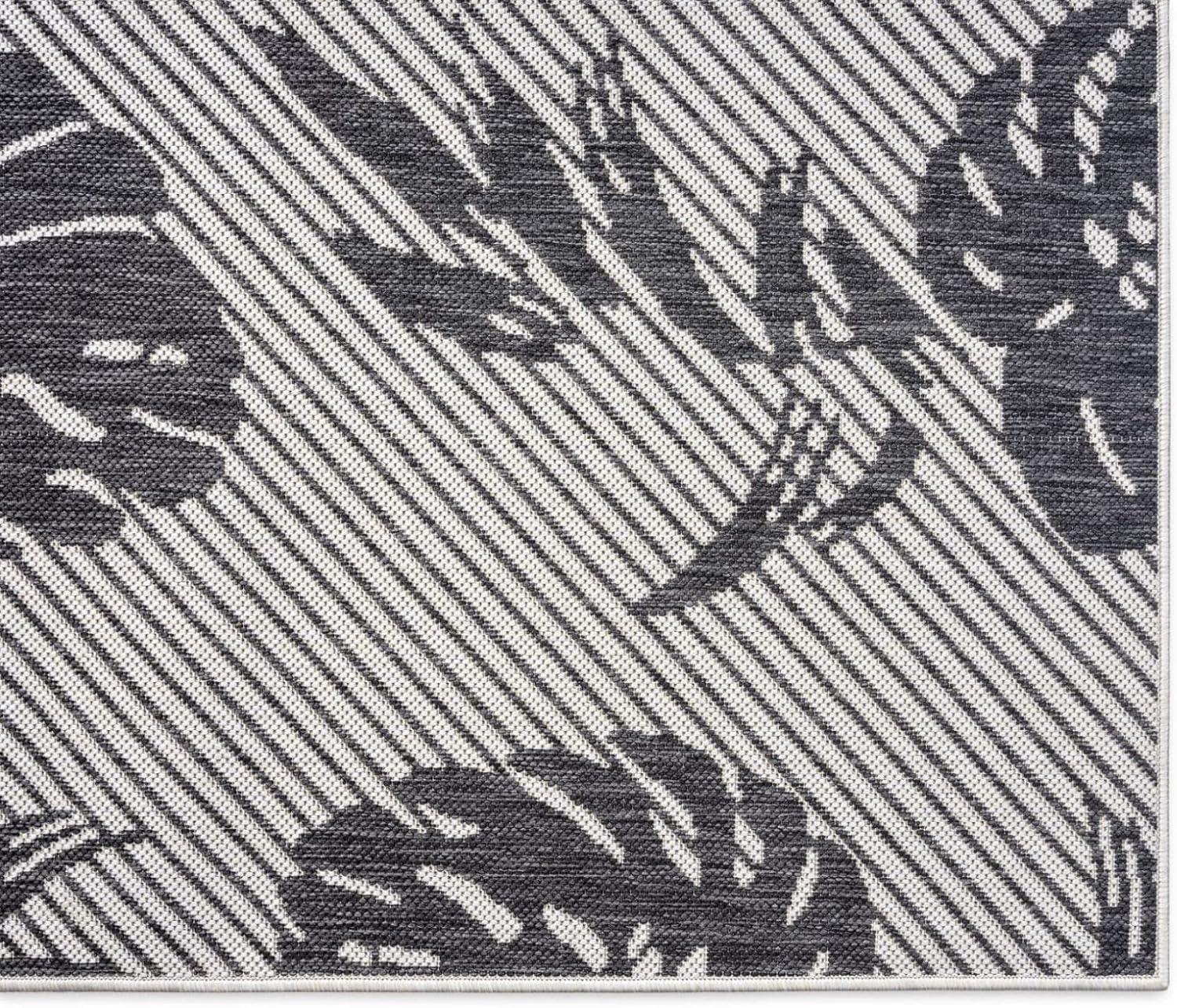 Tommy Bahama Palm Coastal Indoor/Outdoor Area Rug, Charcoal Gray