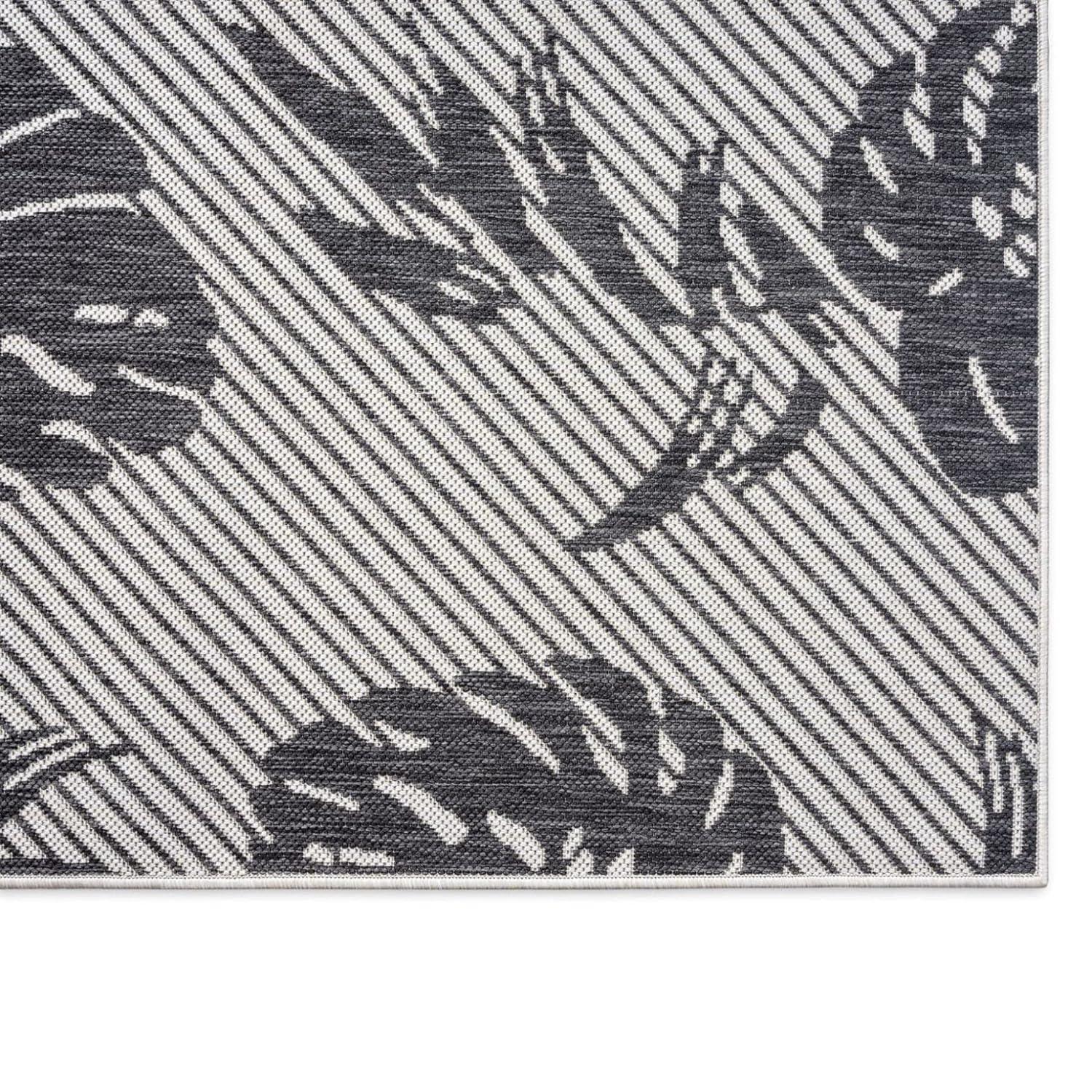 Tommy Bahama Palm Coastal Indoor/Outdoor Area Rug, Charcoal Gray