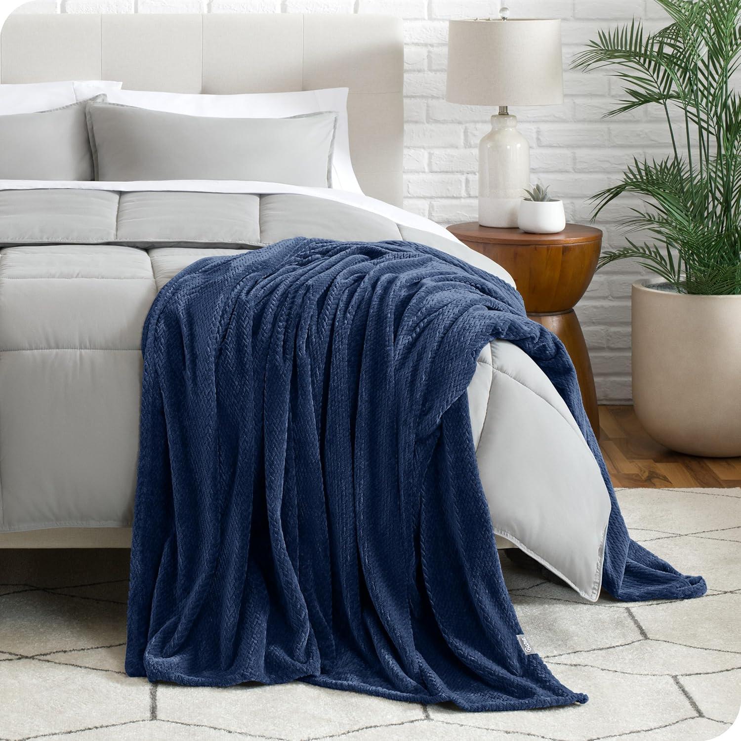 Microplush Fleece Bed Blanket by Bare Home