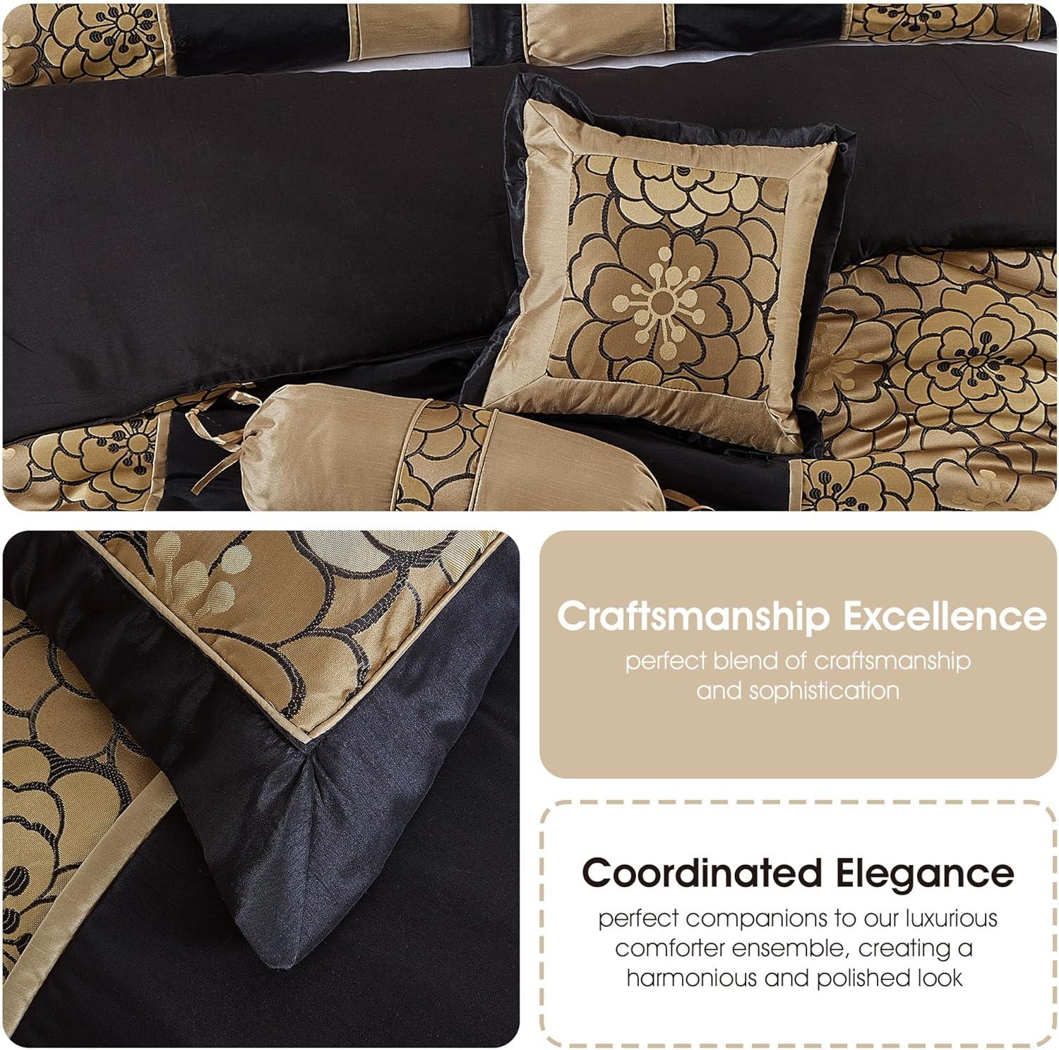 Nanshing America, Inc Kath 7 Piece Microfiber Modern & Contemporary Comforter Set