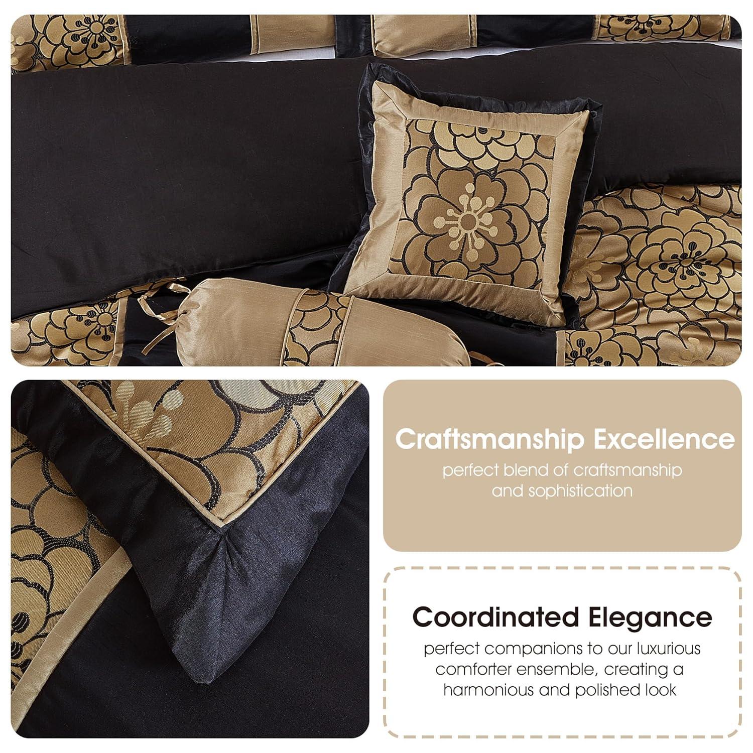 Nanshing America, Inc Kath 7 Piece Microfiber Modern & Contemporary Comforter Set