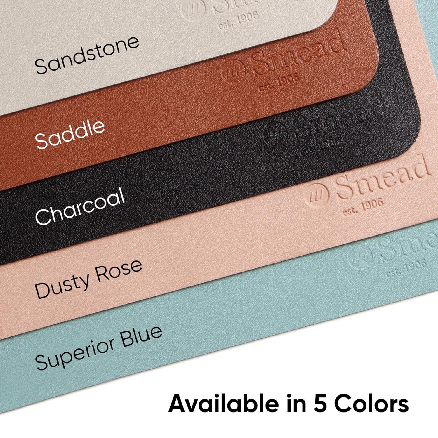 Smead Vegan Leather Desk Pads, 31.5" x 15.7", Sandstone 64831