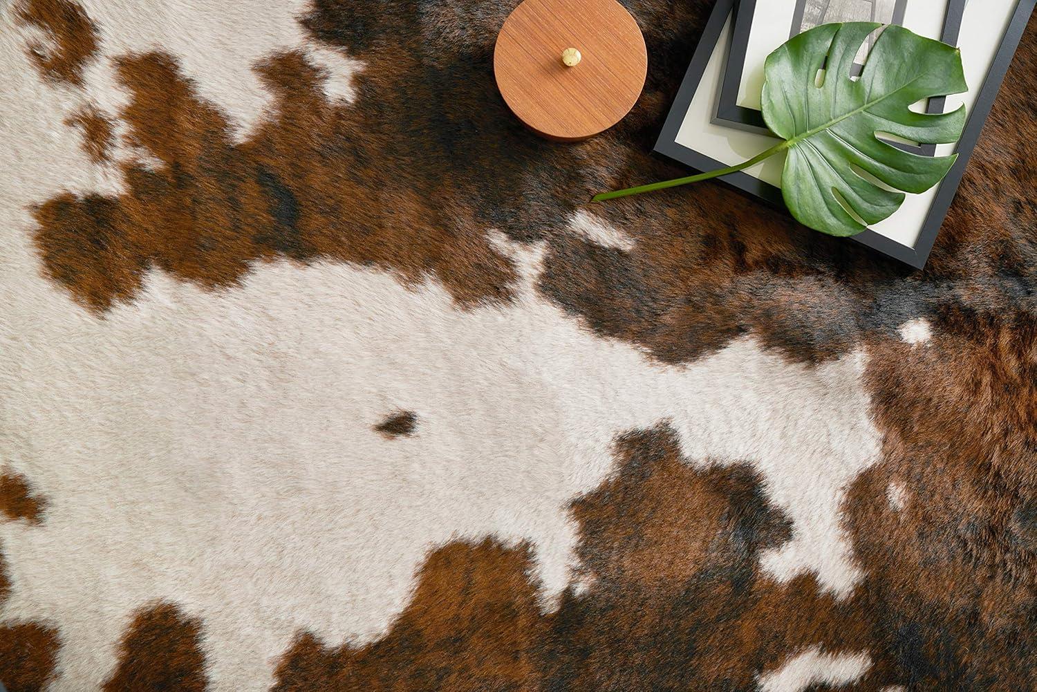 Loloi II Grand Canyon Faux Cowhide Beige / Brown Area Rug