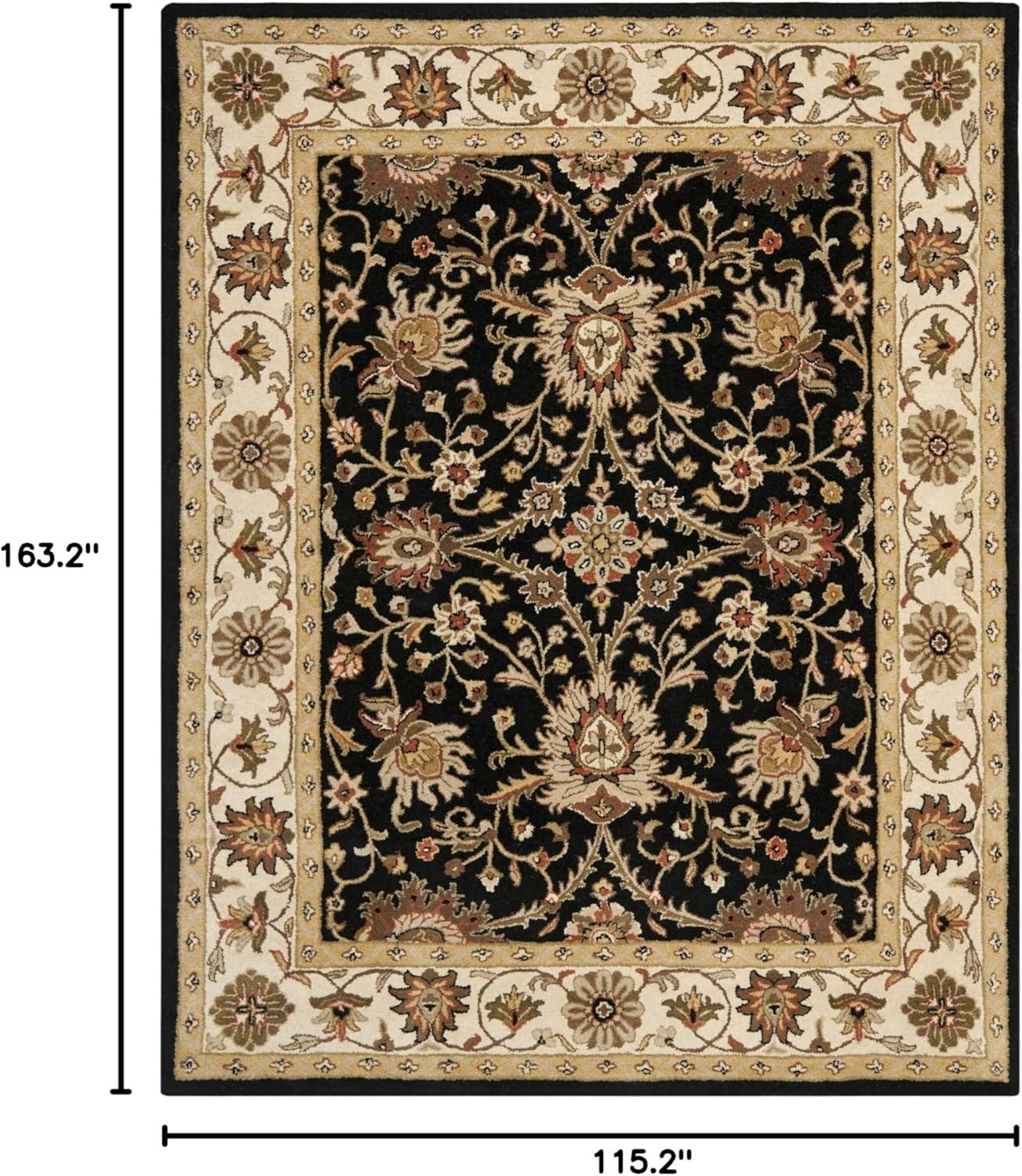 SAFAVIEH Antiquity Beaumont Oriental Area Rug, Black/Ivory, 9'6" x 13'6"