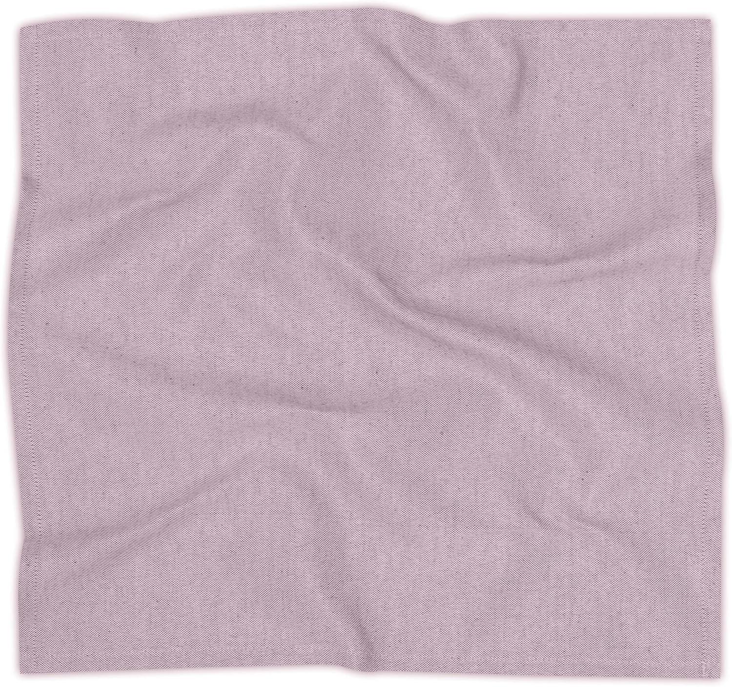 Ruvanti Cloth Napkins Set of 12, 18x18 Reusable Napkins Cloth Washable, Soft & Durable Table Napkins, Polycotton Chambray Dinner Napkins for Parties, Christmas, Thanksgiving, Weddings - Mauve