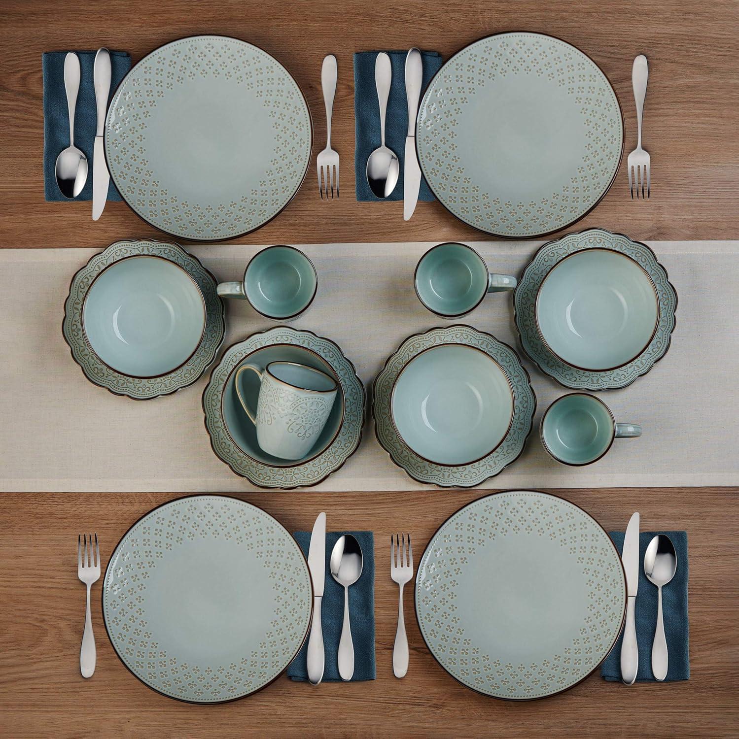 Joanne 16-Piece Stoneware Dinnerware Set, Service for 4