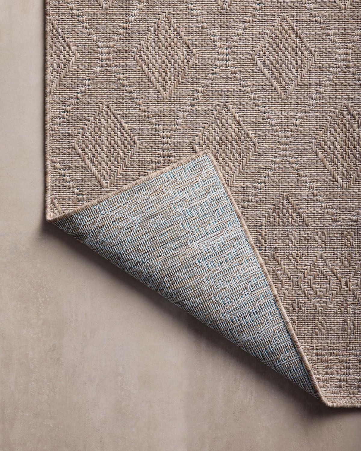 Topanga II Indoor / Outdoor Rug by Amber Lewis x Loloi - Natural and Mist / 2'3" x 3'9"