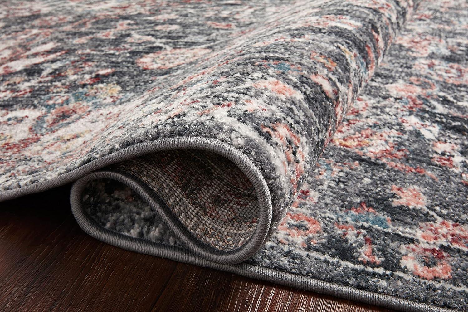 Loloi II Cassandra Collection CSN-03 Charcoal / Rust Oriental Area Rug 5'-3" x 7'-9"