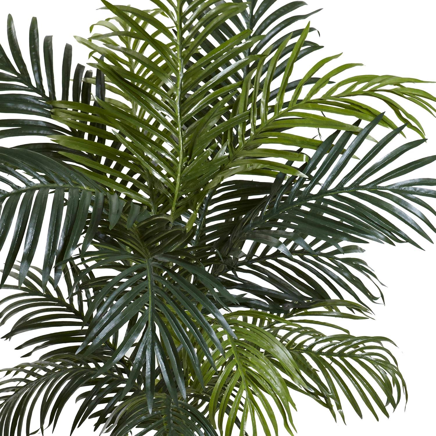Nearly Natural 4.5-ft Golden Cane Palm with Decorative Container