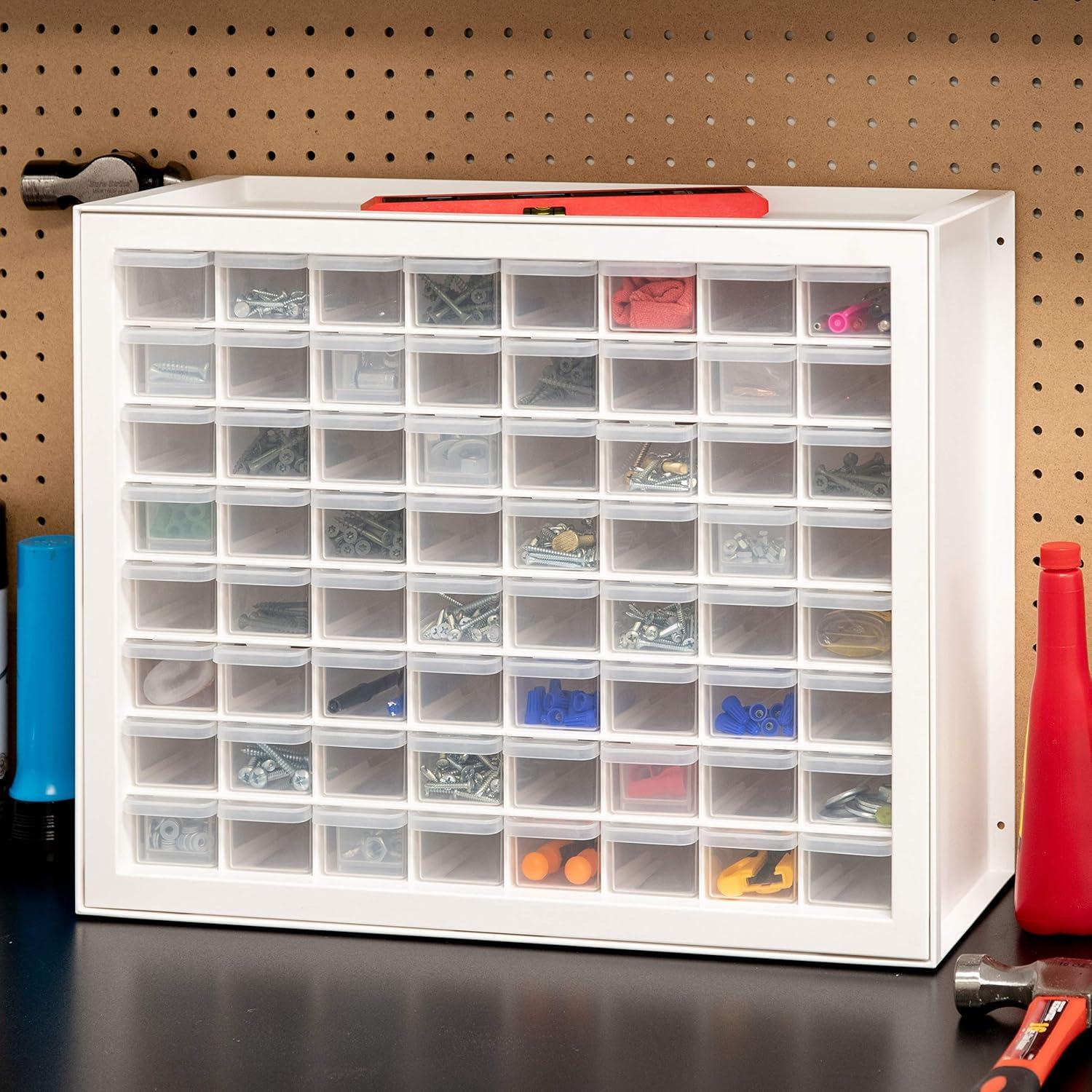 IRIS USA Stackable Storage Cabinet for Hardware Crafts, Small Parts Organizer Drawer, Compartment