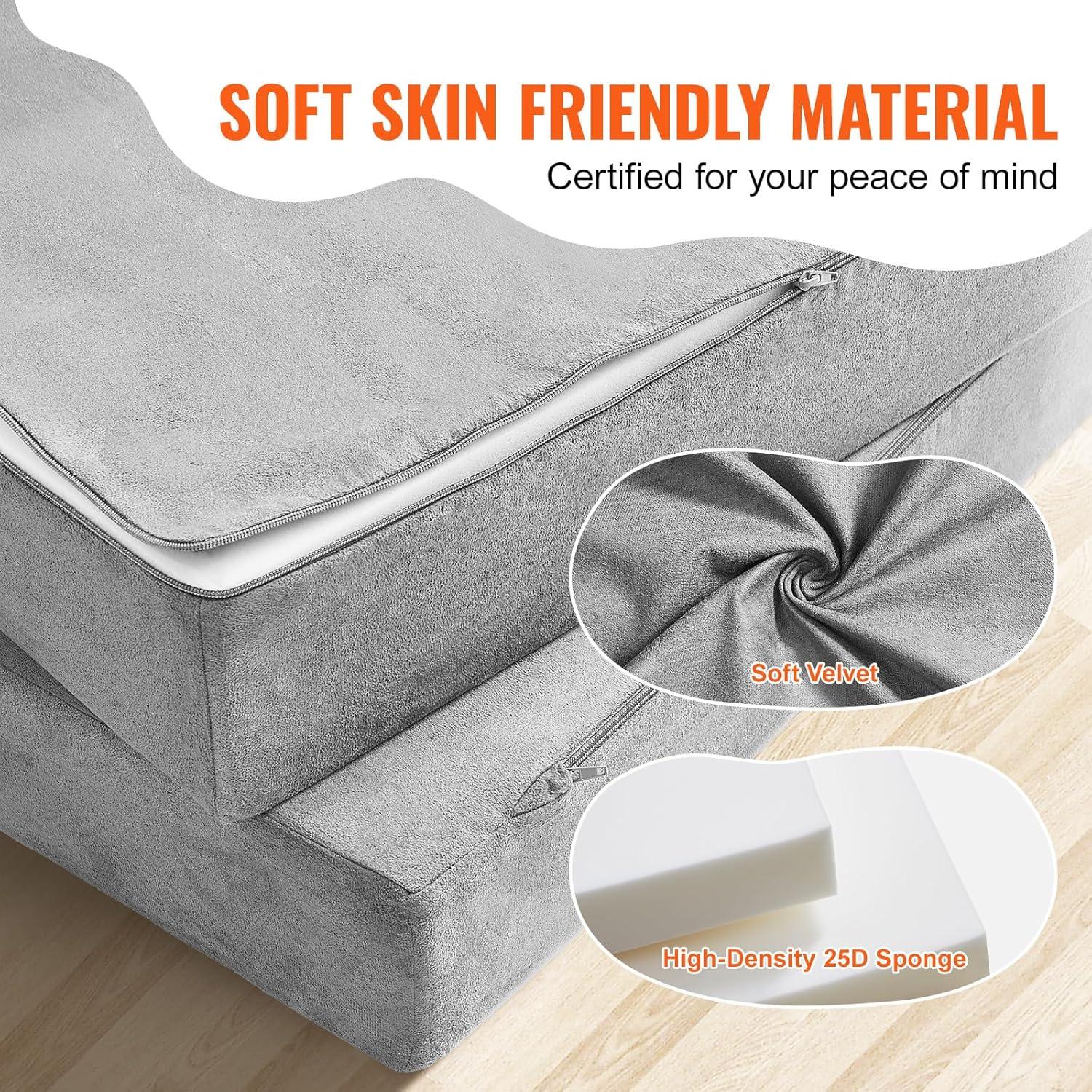 HCY Play Couch, Modular Kids Nugget Couch 15pcs, Toddler Foam Sofa Couch with High-density 25D Sponge for Playing, Creating, Sleeping, Imaginative Kids Furniture for Bedroom and Playroom