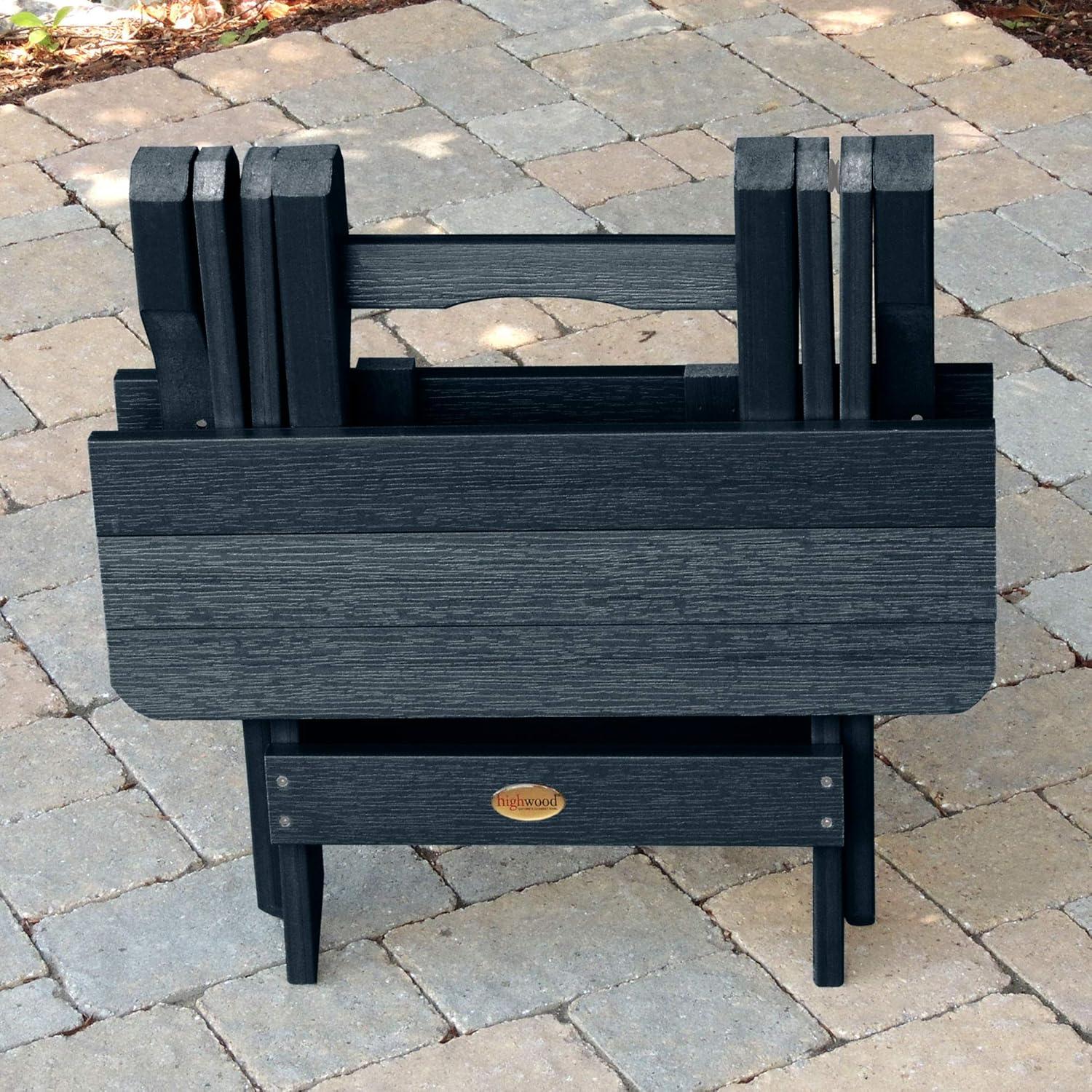 Highwood Folding Adirondack Side Table - 20" L x 13.8" W x 17.2" H, Outdoor, Eco-friendly, Synthetic Wood