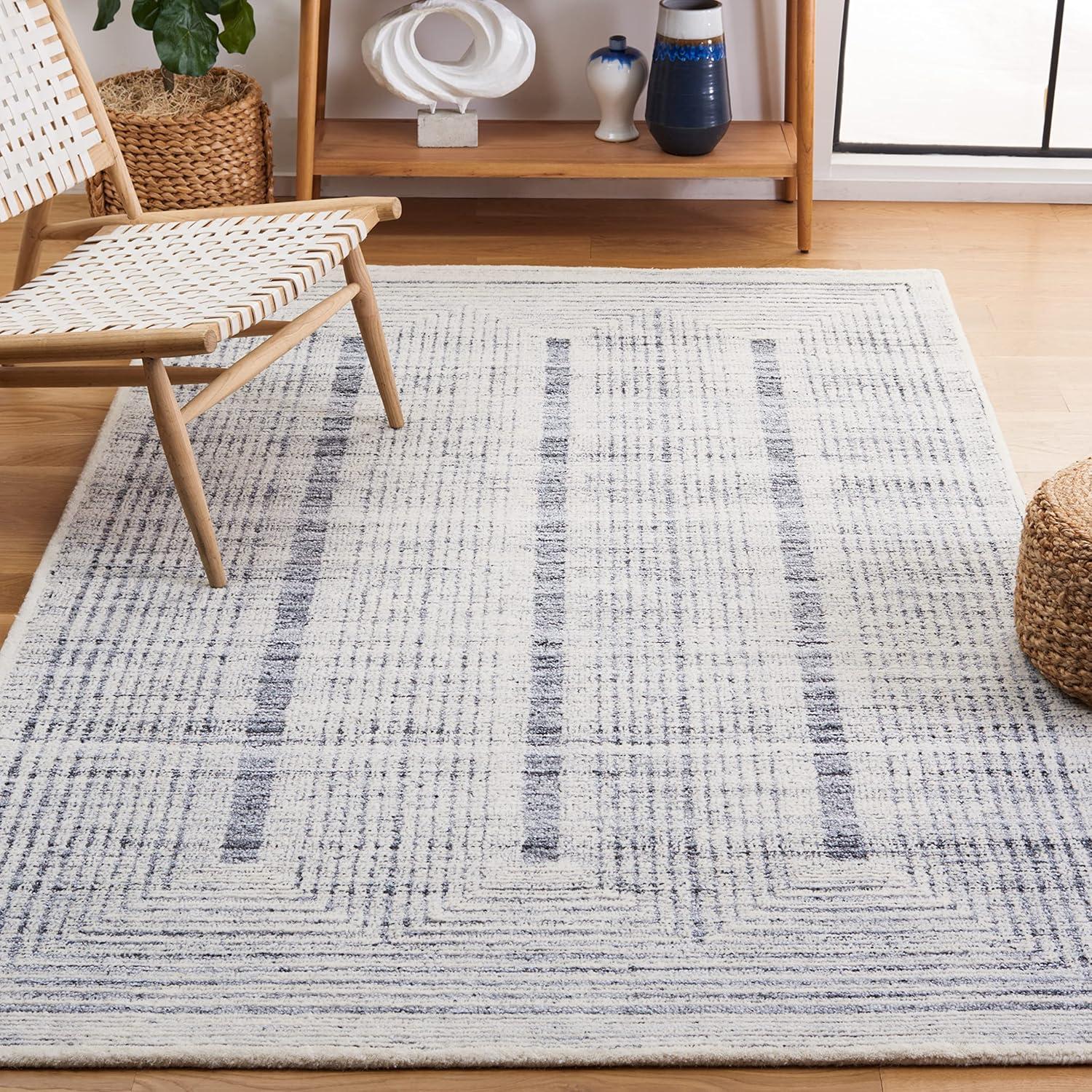 Metro MET991 Hand Tufted Indoor Area Rug - Light Grey/Ivory - 5'x8' - Safavieh
