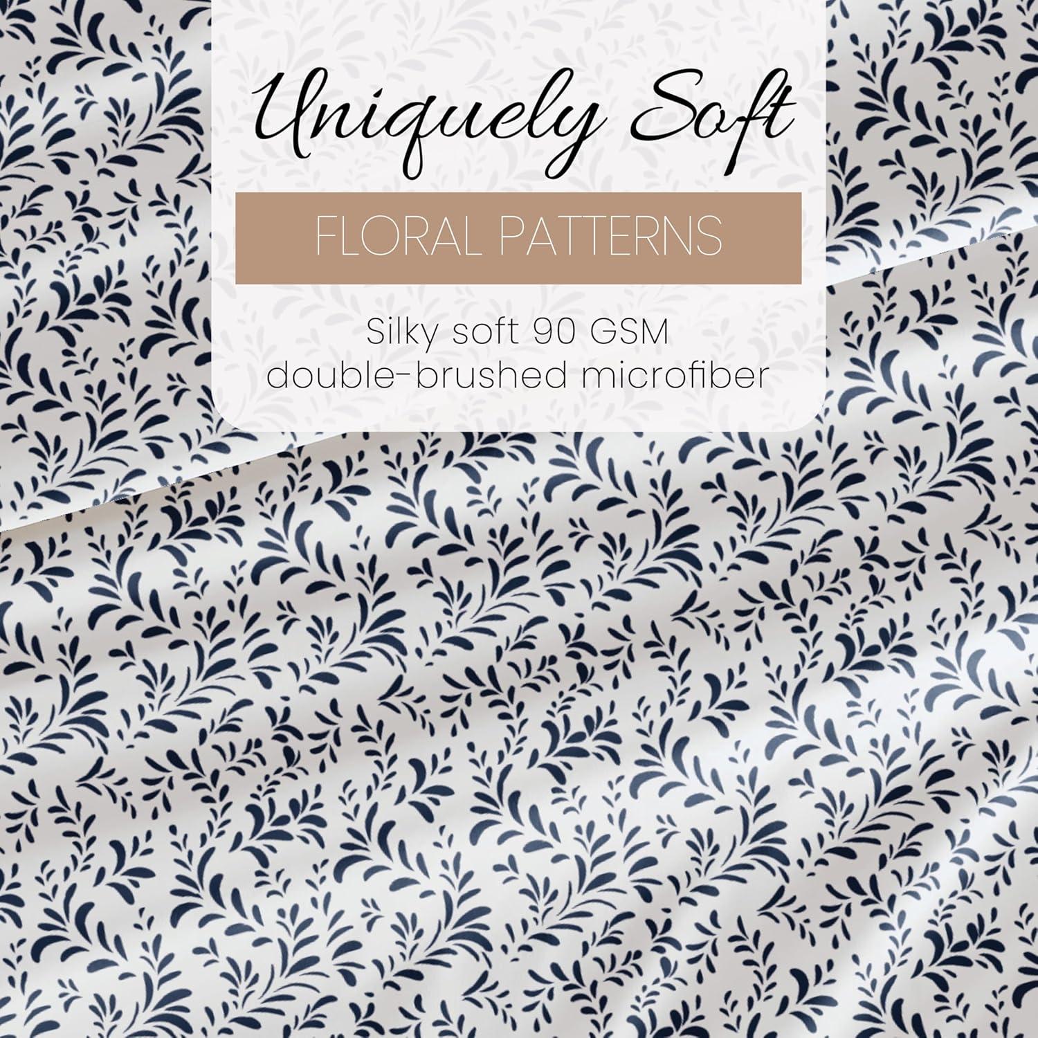 Simply Soft™ Burst of Vines Pattern Microfiber Sheet Set