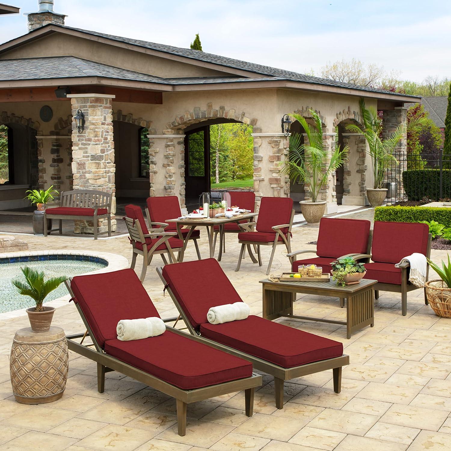 Arden Selections ProFoam Essentials Outdoor Bench Cushion 18 x 46, Ashland Black Jacobean
