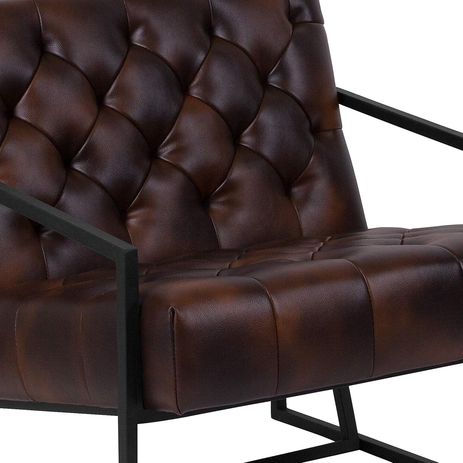 Hercules Madison Series Bomber Jacket Leather Tufted Lounge Chair