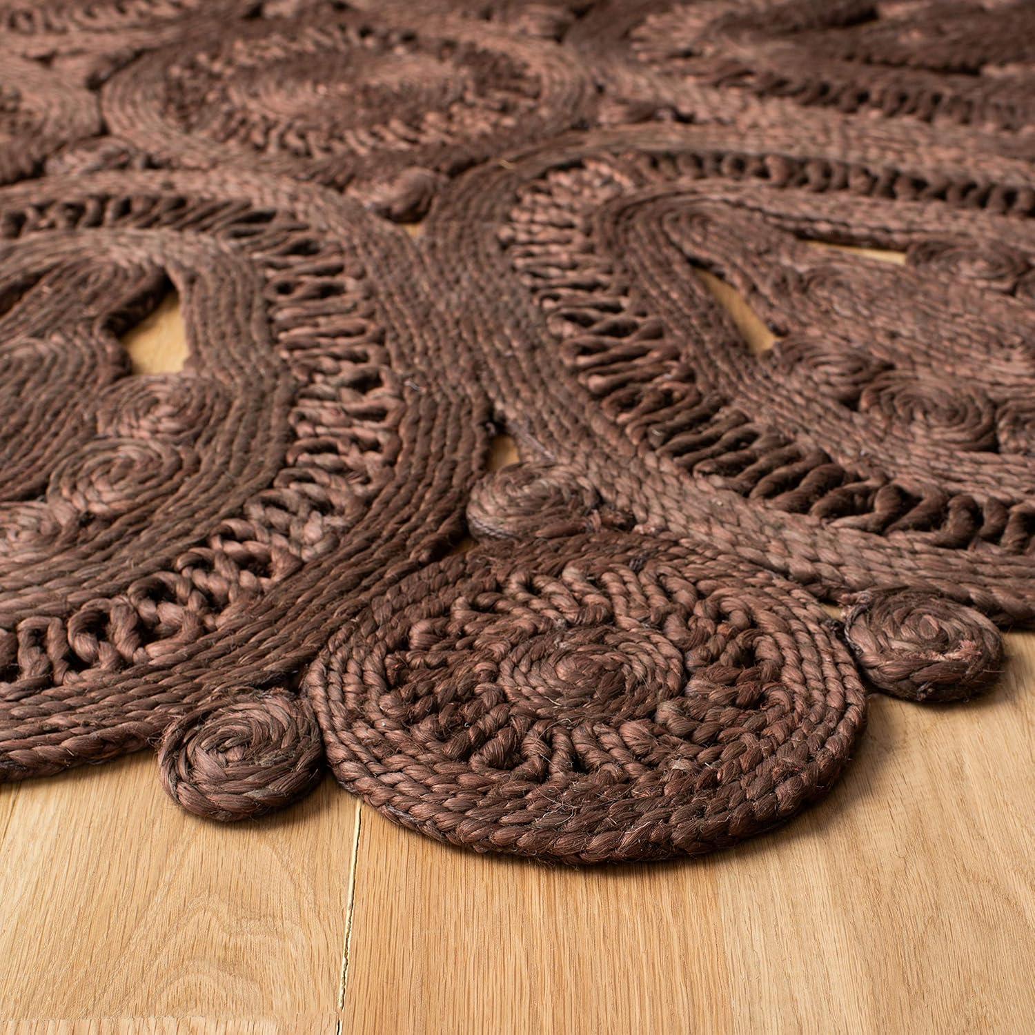 Natural Fiber NF360 Hand Woven Area Rug - Brown - 7' round - Safavieh.