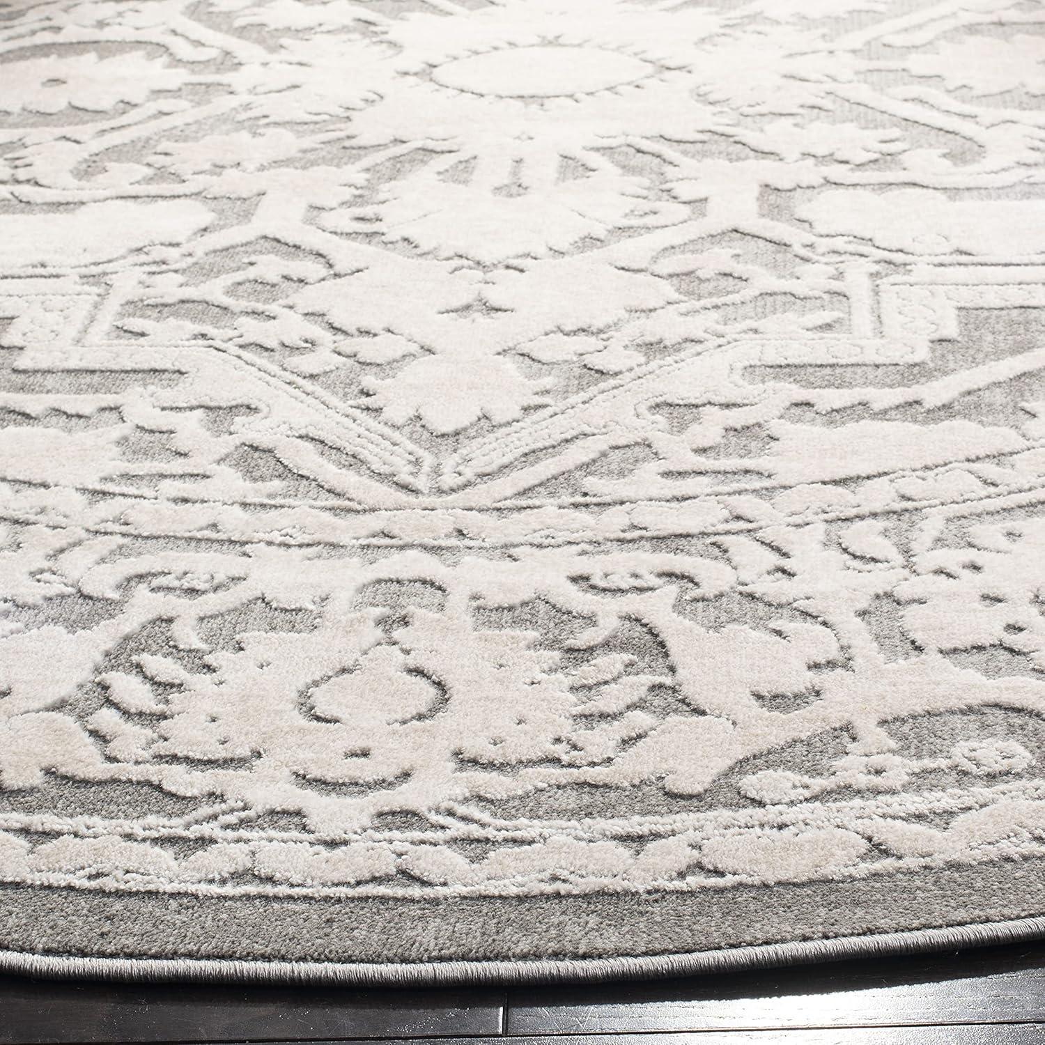 SAFAVIEH Reflection Sophia Traditional Area Rug, Light Grey/Cream, 10' x 14'