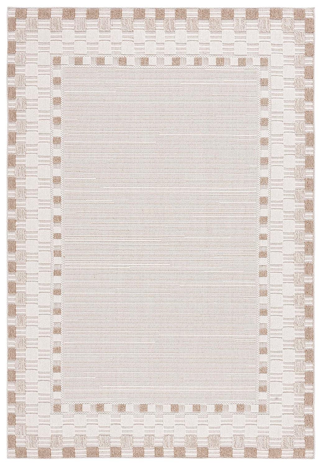 Safavieh Global 9 x 12 (ft) Synthetic Beige/Light Beige Rectangular Indoor/Outdoor Solid Area rug