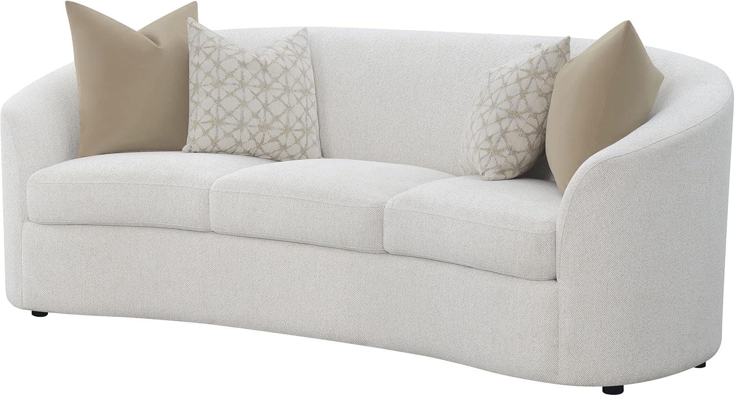 Rainn Upholstered Tight Back Sofa Latte