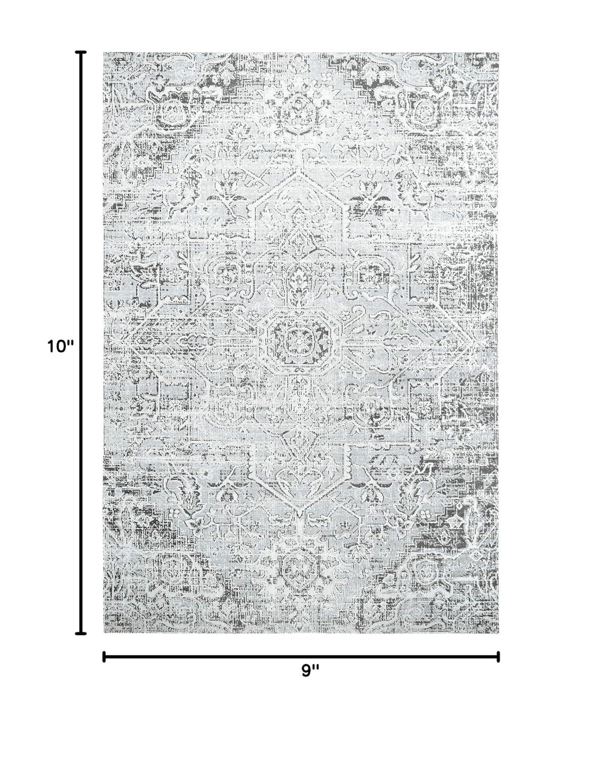 Nicole Miller Nicole Miller New York Patio Sofia Medallion Indoor/Outdoor Area Rug, Light Grey/Dark Grey