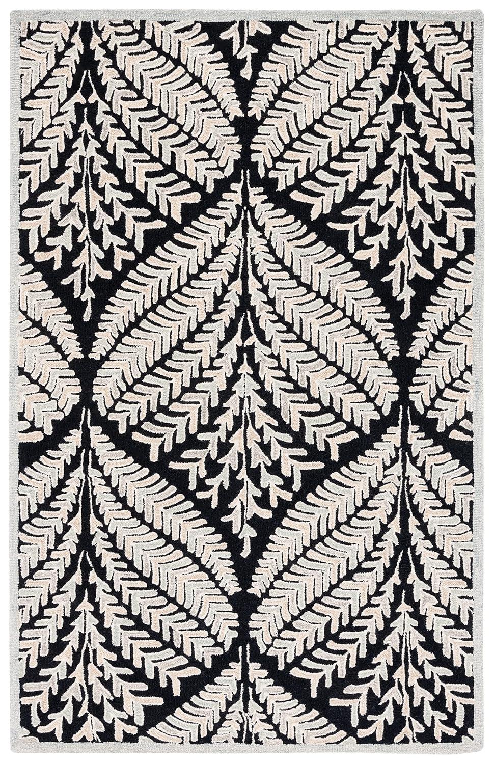 Capri CPR208 Tufted Indoor Area Rug - Black/Ivory - 6'x9' - Safavieh