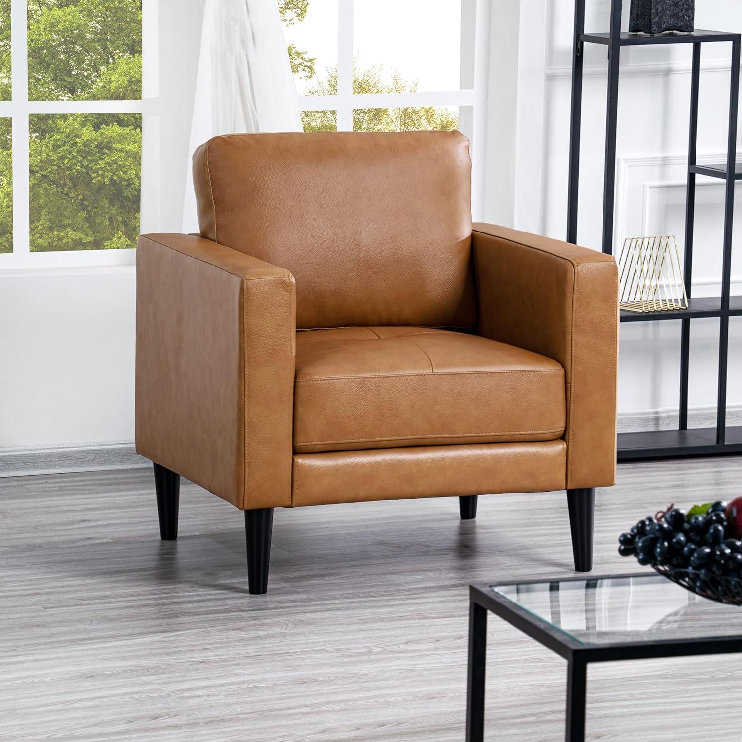 Marisa Tan Leather Loveseat and Armchair Set