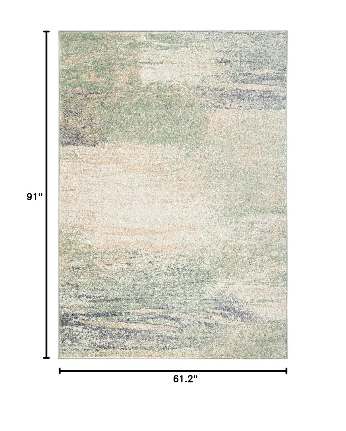 Adirondack ADR112 Machine Made Indoor Area Rug - Ivory/Sage - 5'-1"x7'-6" - Safavieh