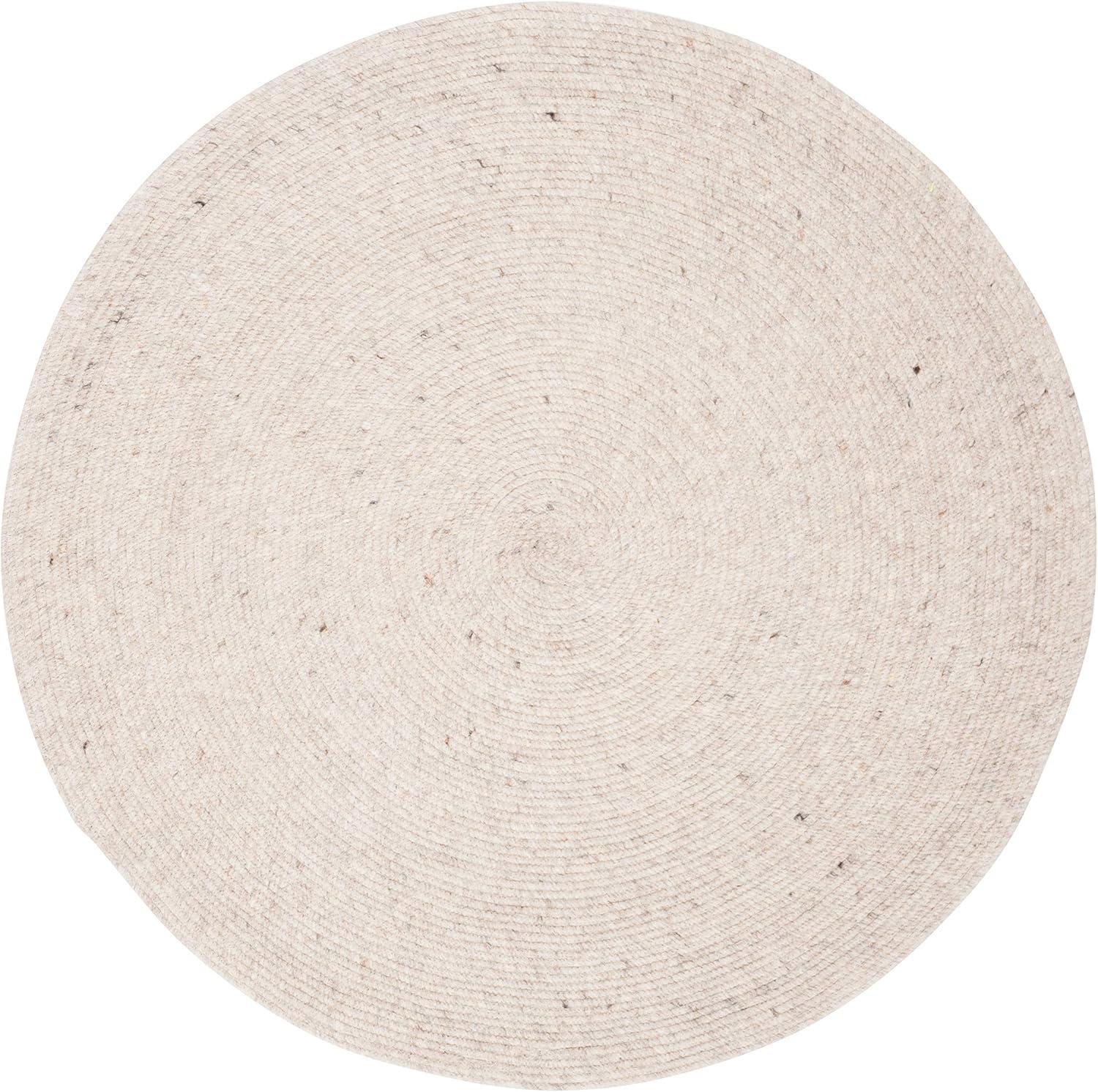 SAFAVIEH Braided Ronan Confetti Solid Area Rug, Beige, 5' x 5' Round