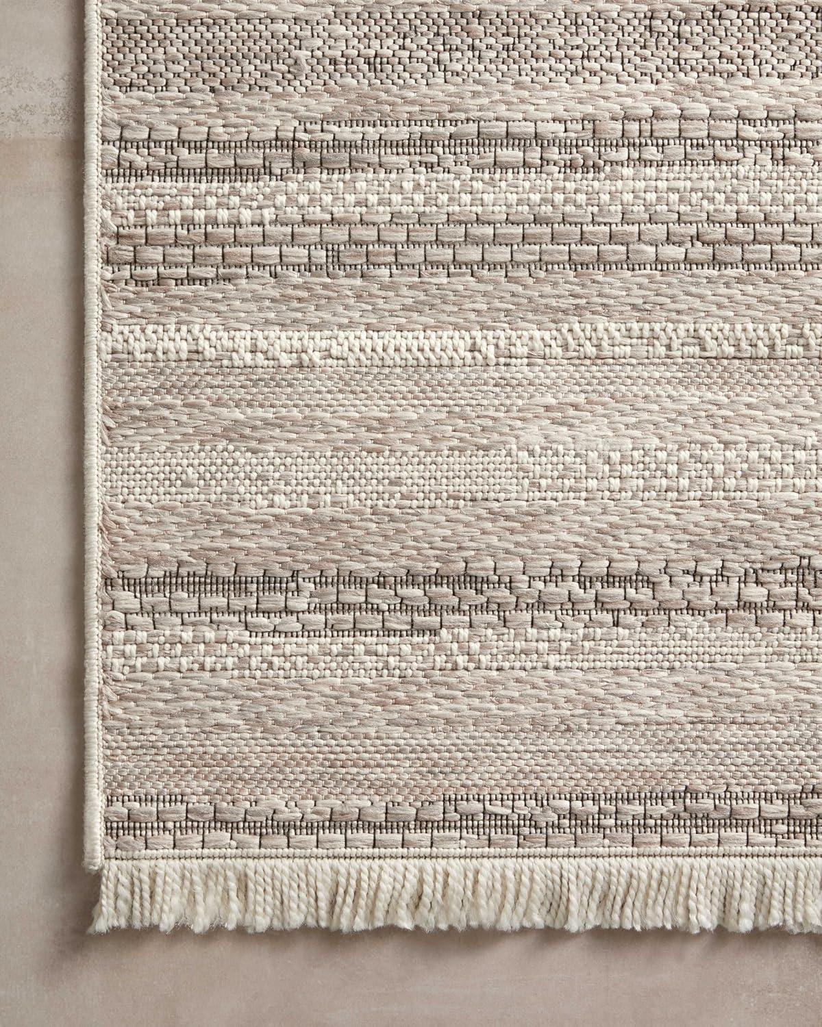 Malibu I Indoor / Outdoor Rug by Amber Lewis x Loloi - Ivory and Dove / 2'3" x 3'9"