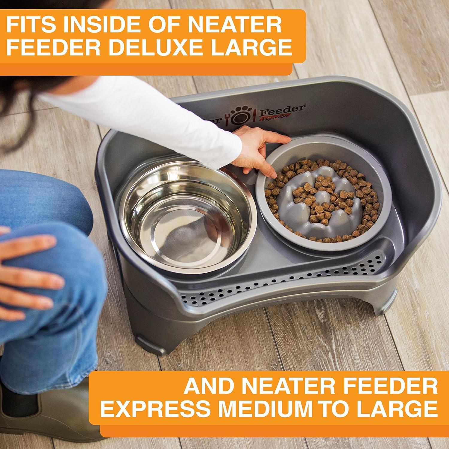 Neater Pets The Niner Slow Feed Bowl for Cats & Dogs - Slow Down Eating & Stop Bloat Vomit - 2 Cups Food Capacity