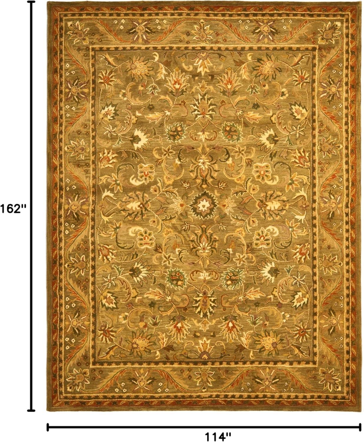 Antiquity AT52 Hand Tufted Indoor Area Rug - Olive/Gold - 9'6"x13'6" - Safavieh