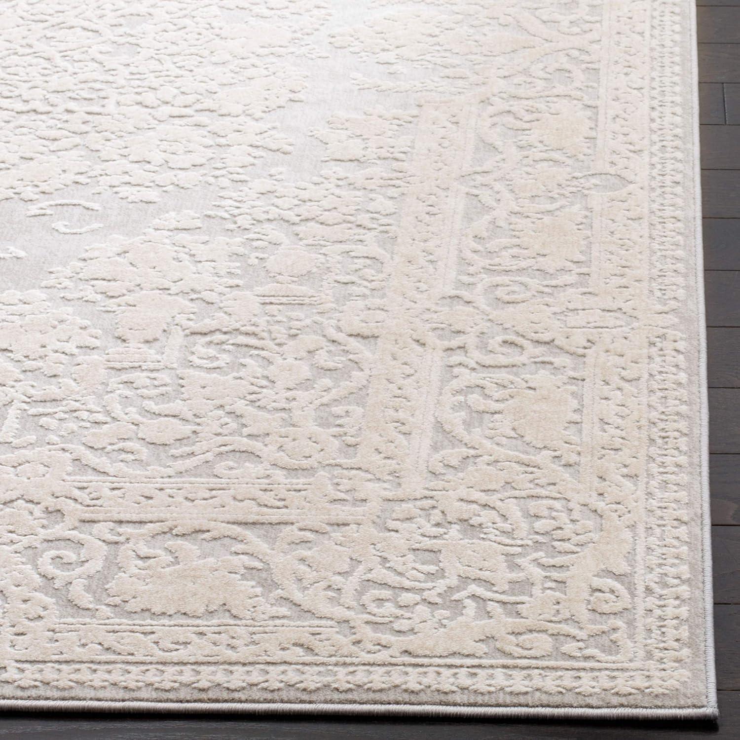 Reflection RFT664 Power Loomed Runner Rug - Light Grey/Cream - 2'3"x6' - Safavieh.