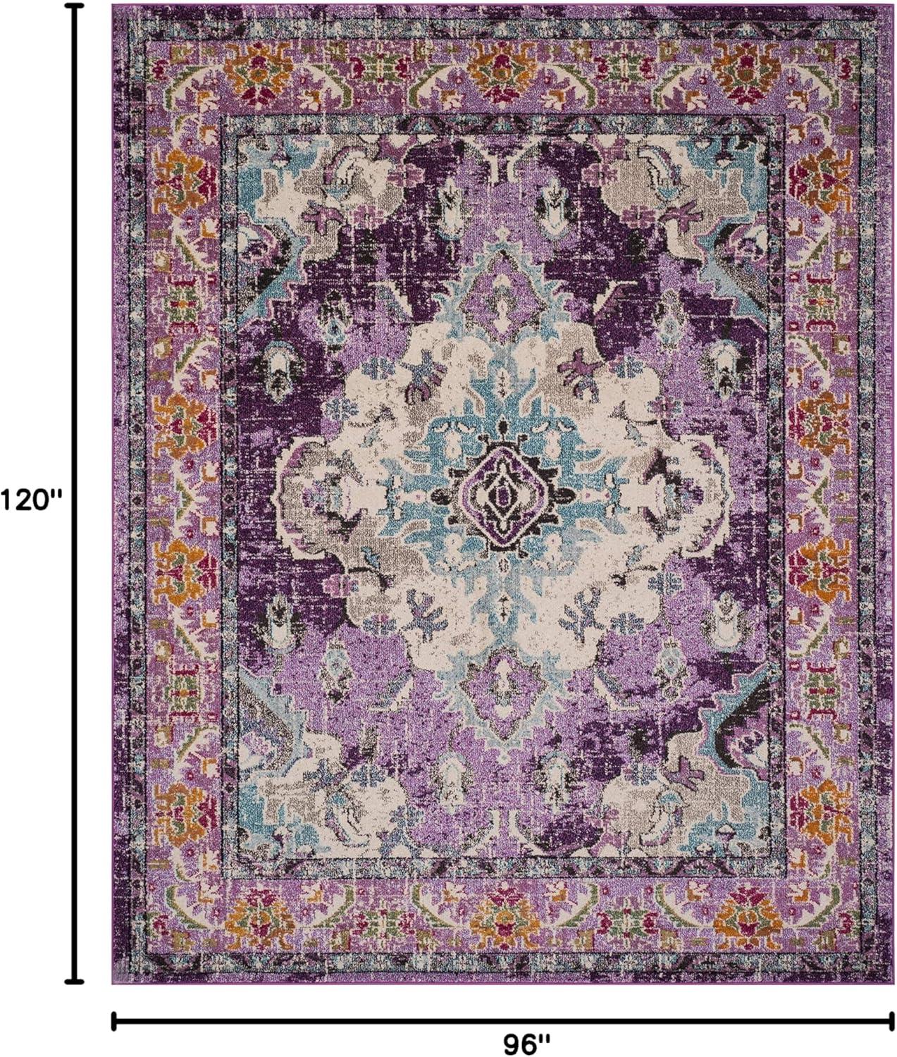 Monaco MNC243 Power Loomed Indoor Area Rug - Violet/Light Blue - 8'x10' - Safavieh.