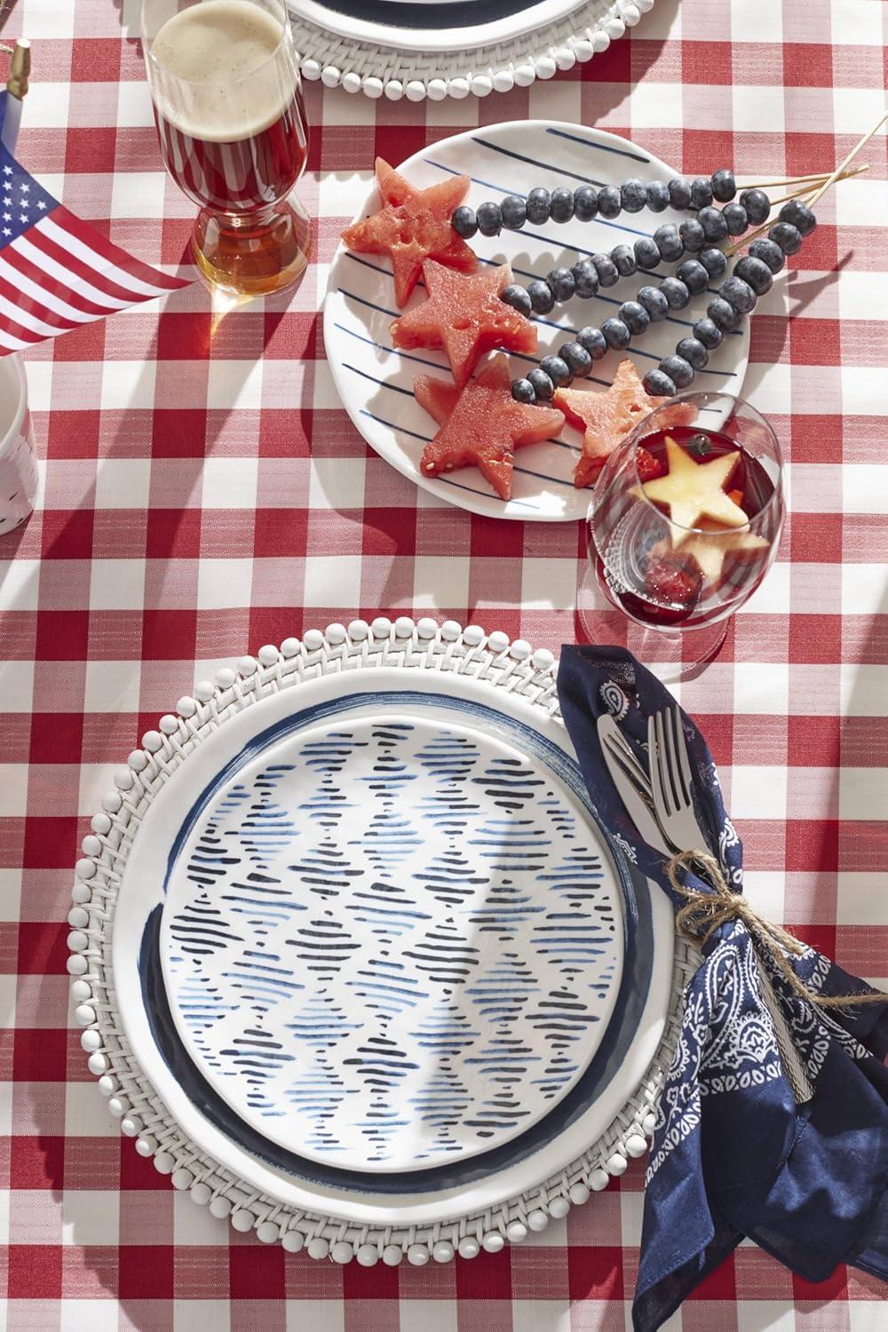 Lenox Blue Bay Melamine Dinnerware Dinner Plate, Set of 4