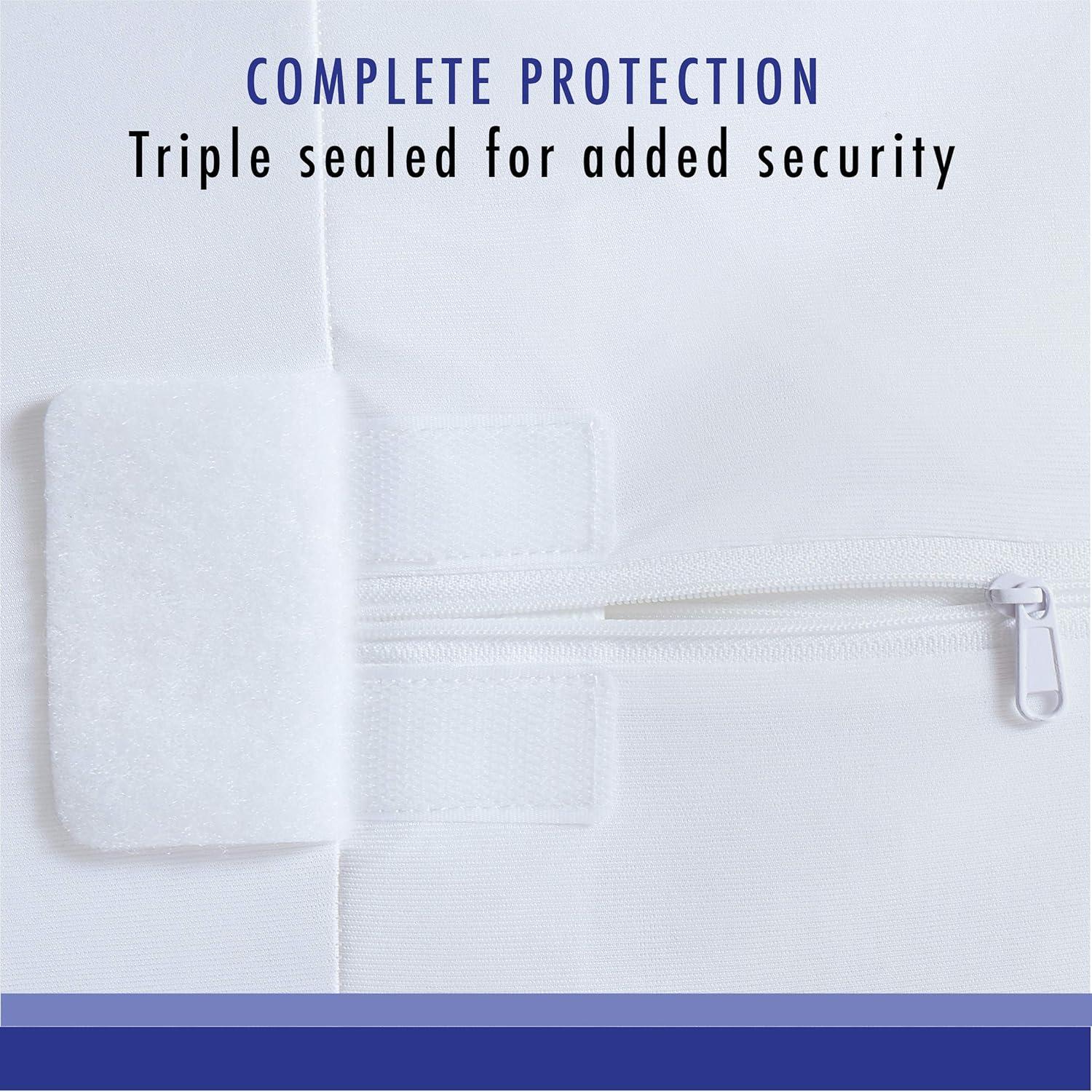 All-in-One Bed Bug Blocker Water Resistant Zippered Mattress Protector, Twin