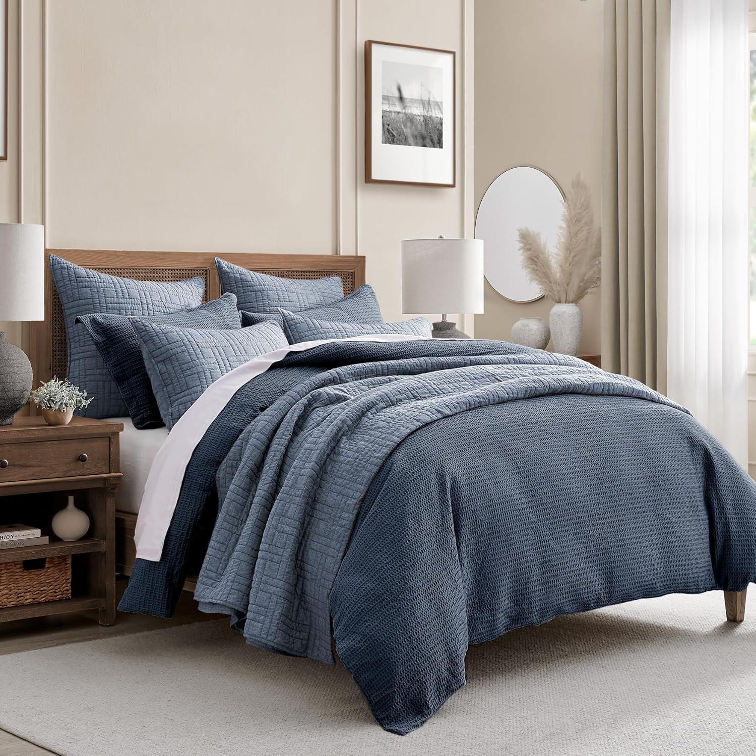 Melange Stitch White Euro Sham Set of 2 - Levtex Home