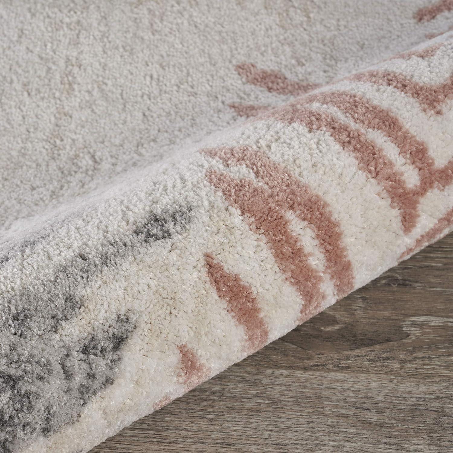 Ox Bay Diana 5'2" x 7'2" Ivory/Beige Abstract Stain and Fade Stain Resistant Indoor Area Rug
