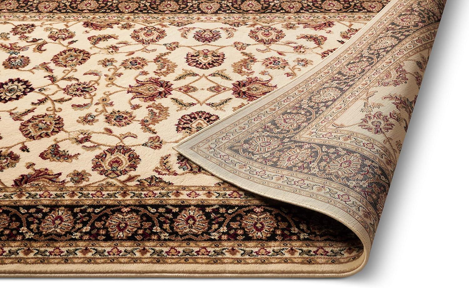 Well Woven Barclay Sarouk Traditional Oriental Panel Black 3'11" x 5'3" Area Rug
