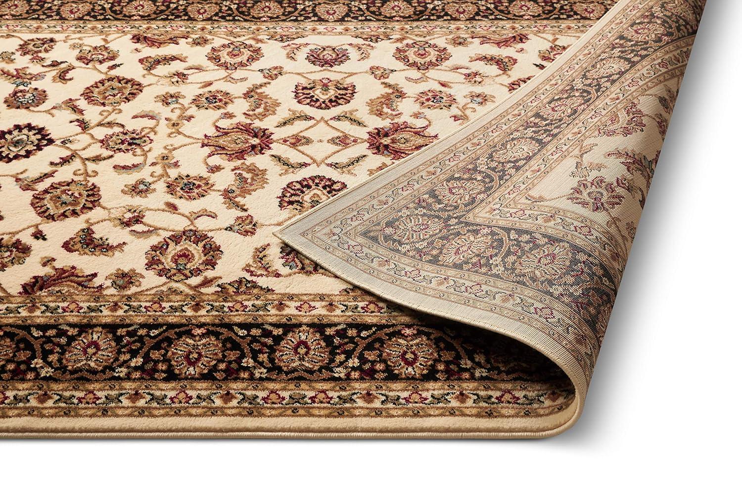 Well Woven Barclay Sarouk Traditional Oriental Panel Black 3'11" x 5'3" Area Rug