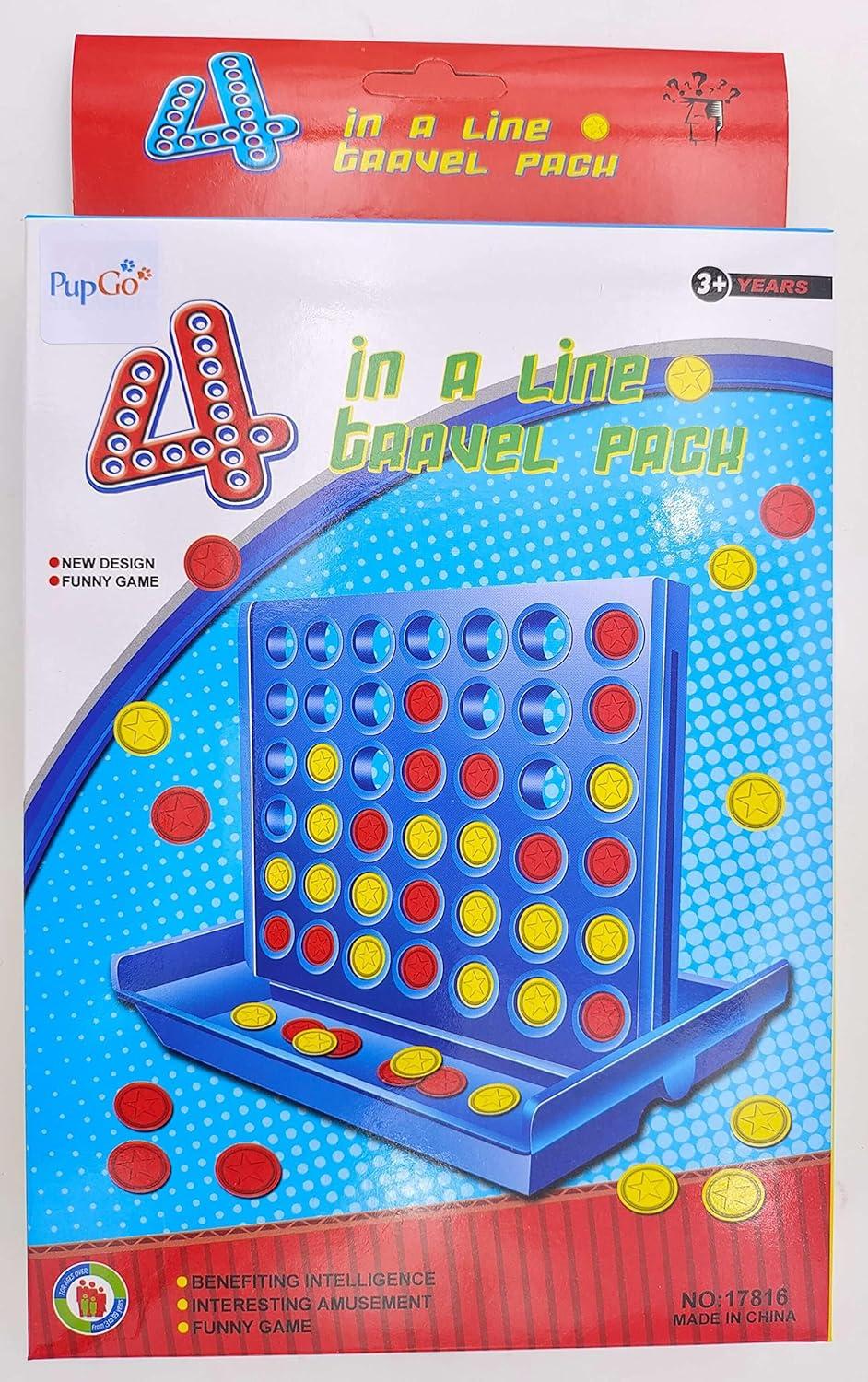 FNNMNNR Four in a Row Line Up 4 Gaming Fun Set  Travel Portable Convenient Size  Classic Fun Educational Family Games