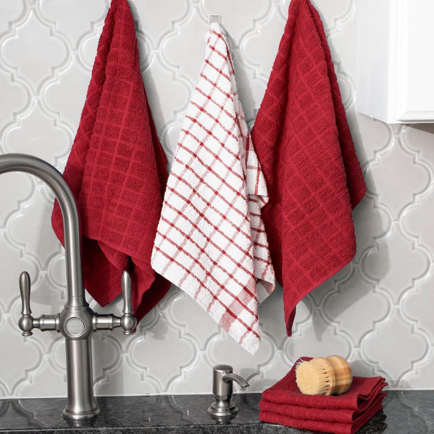 Cotton Plaid Kitchen Towel Linen Set