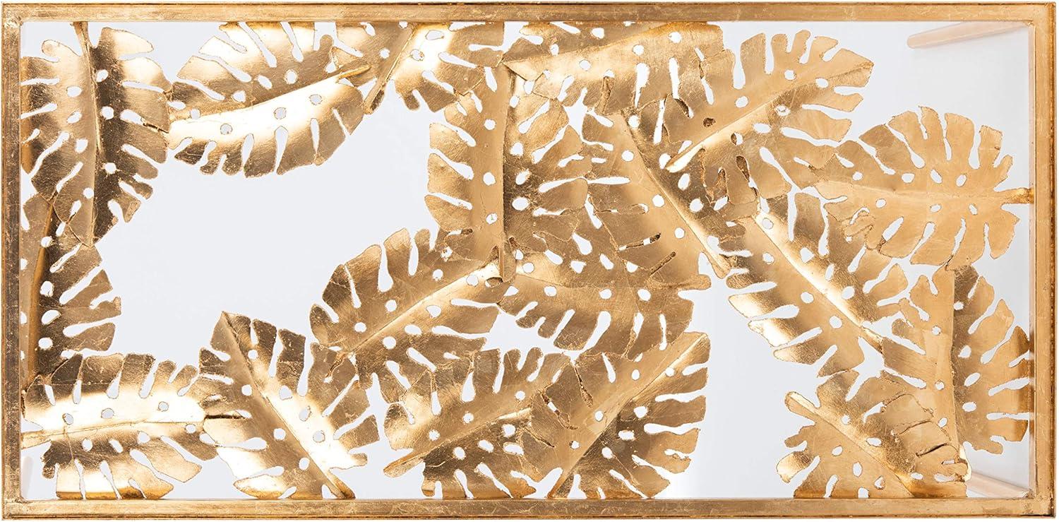 Leilani Palm Leaf Coffee Table - Gold Leaf/Glass - Safavieh