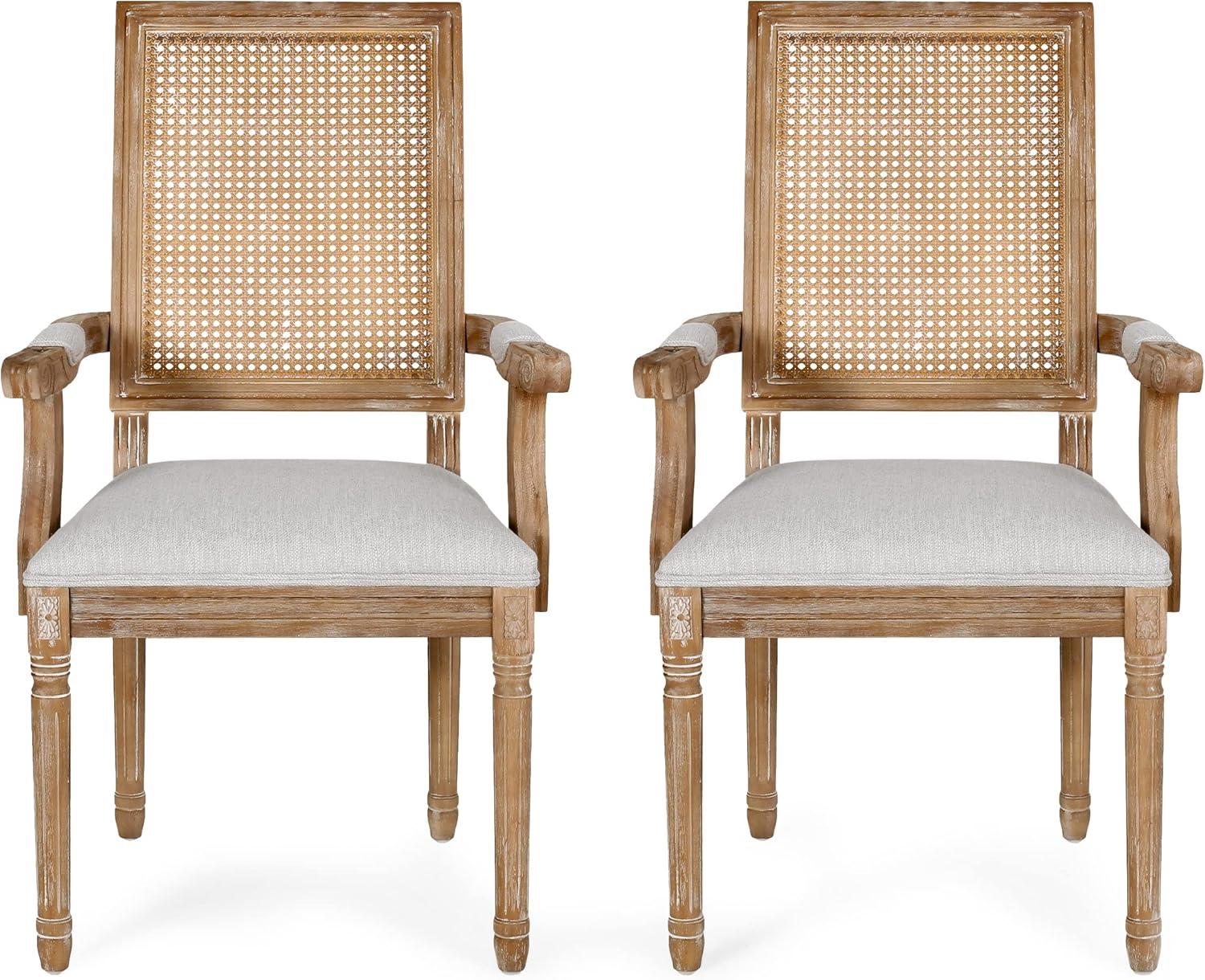 Christopher Knight Home Maria DINING CHAIR SETS, Light Grey + Natural