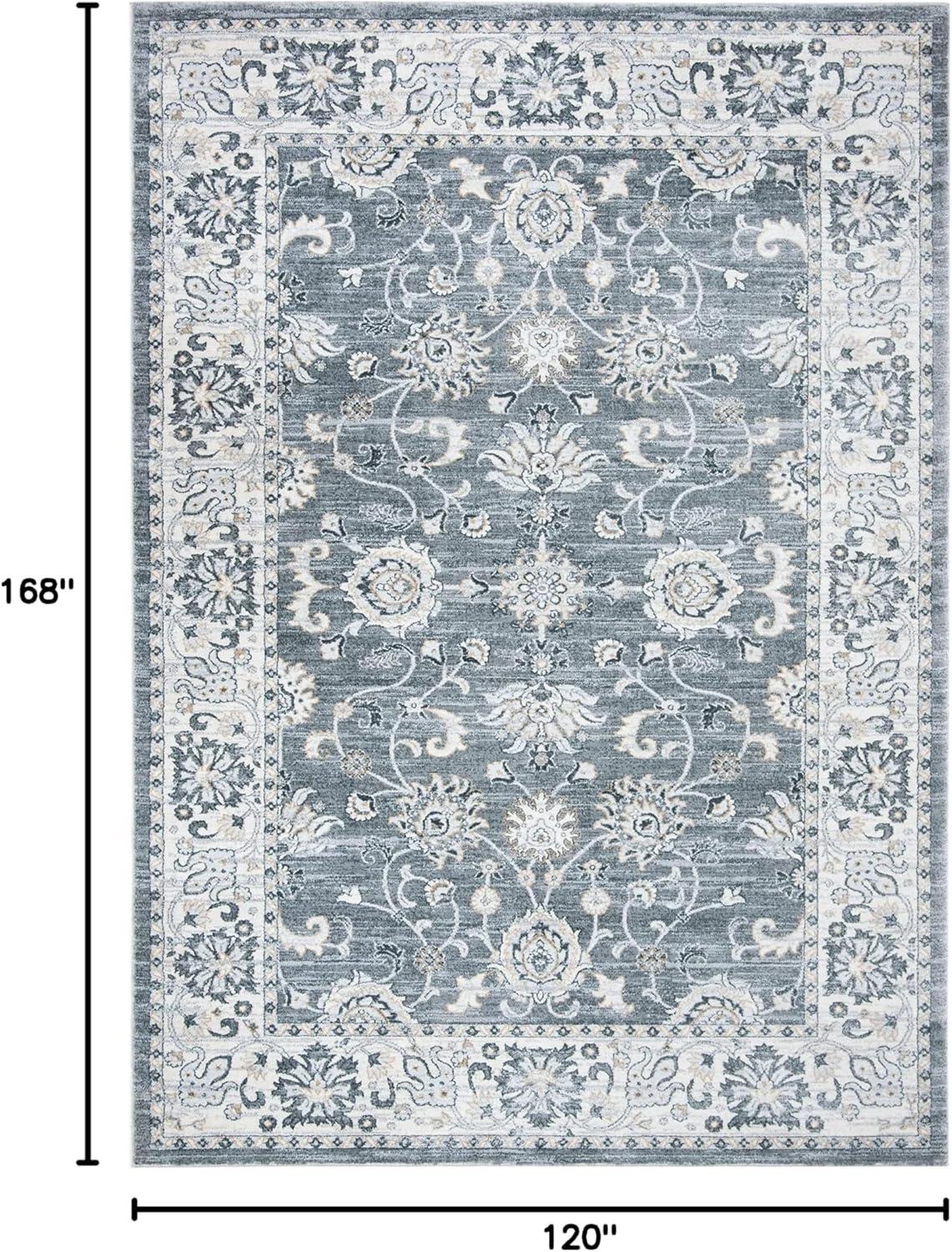 SAFAVIEH Isabella Kiana Oriental Area Rug, Light Blue/Cream, 10' x 14'