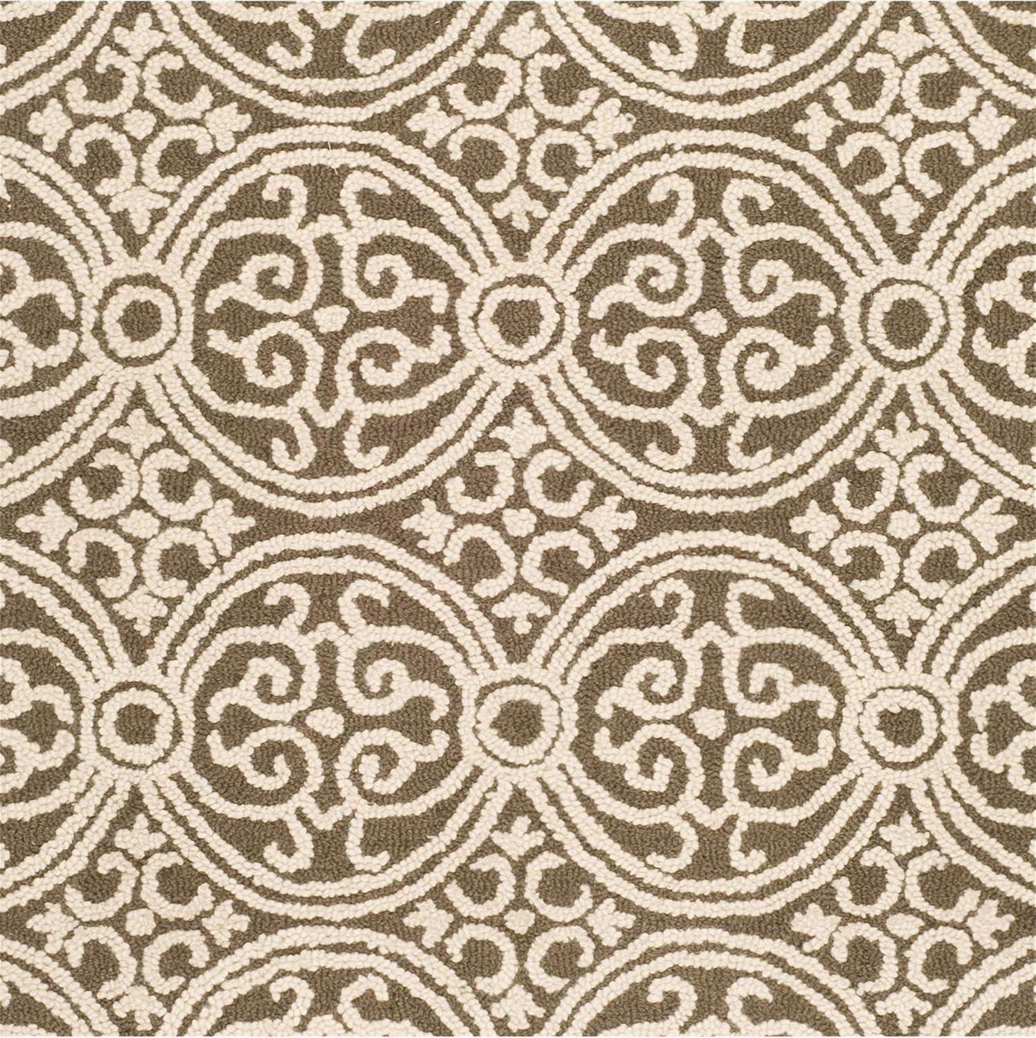 SAFAVIEH Cambridge Joseph Welsh Geometric Wool Area Rug, Tan/Multi, 5' x 8'