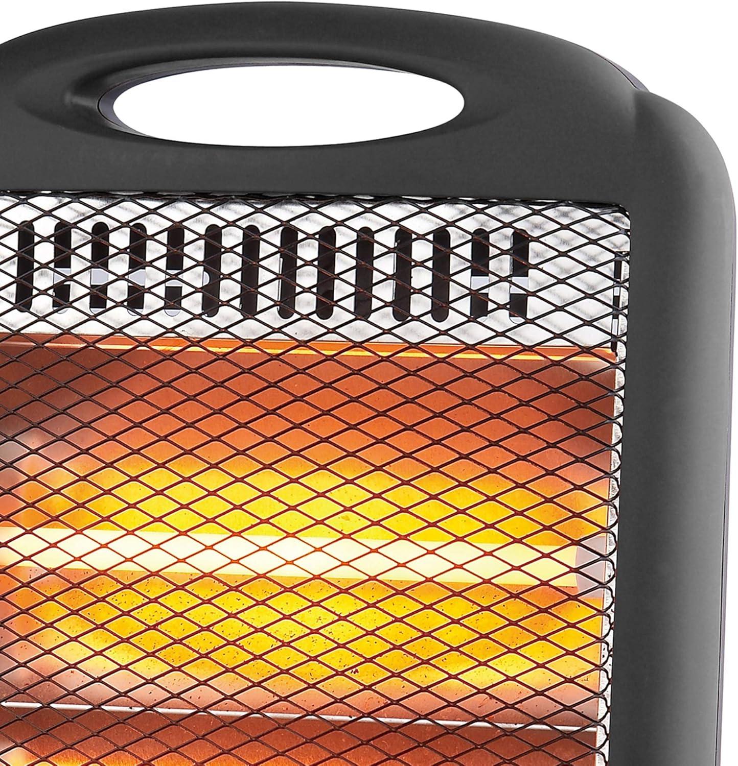 Brentwood Kool Zone H-Q600BK 600-Watt-Max Portable Quartz Space Heater, Black, H-Q600BK